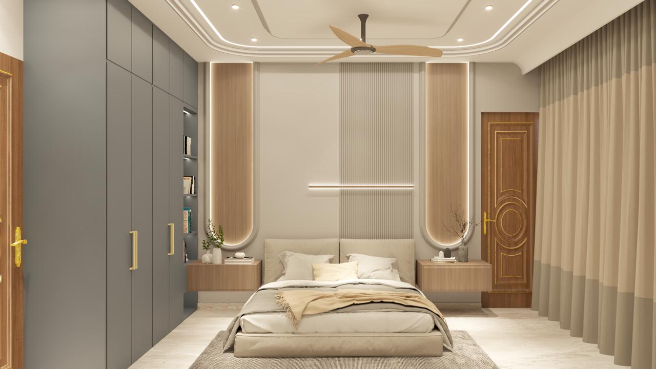 Warm Yellow Modern Sofa Living Space